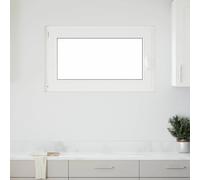 Basement Window White 100x60cm PVC & Glass Tilt-Turn 60mm 5-Chamber Thermal Vent