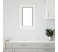 Basement Window White 50 x 75 cm PVC Tilt & Turn Right, Soundproof Low-Maint DIY