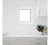 Basement Window White 60x60 cm PVC Glass Tilt-Turn Thermal Insulated Sound 60mm.