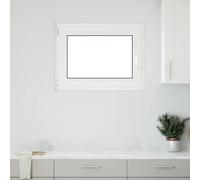 Basement Window White 80x60 cm PVC Tilt-Turn Right Thermal Insulated 60mm Vent.