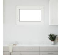Basement Window White 90x70 cm PVC Tilt-Turn Right Thermal Insulated 60mm 5chsys