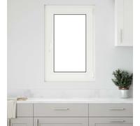 Basement Window White PVC 60x90cm Tilt-Turn Right 60mm 5-Chamber Insulated Sound