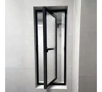 Basement Window with Tempered Glass, 360° Rotating Ventilation Windows for Bathroom, Home Replacement Window Screen Flush Mount, Customizable Size(Black,18x22in/45x55cm)