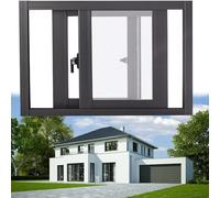 Basement Windows Replacement Horizontal Sliding Windows, Aluminum Alloy Frame 5mm Tempered Glass and Screen, for Houses Garage & Barns(38.0x19.0in(96.5x48.3cm))