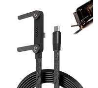 Basemo Invisible Holder Charger Cable - 2-in-1 240w Fast Charging Cord with Built-In Folding Phone Stand for Gaming, Office, Car, Travel Compatible with iPhone 15-17/Smartphones/Tablets(U-c*1)