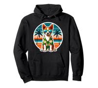 Basenji Dog Owner Summer Vibes Vacation Holiday Vintage Sun Pullover Hoodie