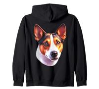 Basenji Dog Portrait Zip Hoodie