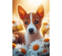 Basenji Puppy face Notebook - Large 6 x 9 inches - 127 Pages