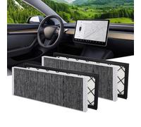 BASENOR Tesla Model Y Cabin Air Filter HEPA Air Intake Filter Replacement with Activated Carbon for 2021-2025 Model Y 2025 2026 Refresh (Juniper) Accessories (Set of 4)
