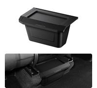 BASENOR Tesla Model Y Juniper Rear Center Console Organizer, TPE Dustproof Trash Can with Anti-Slip Lid, Garbage Bin Backseat Storage Box for 2025 2026 Model Y