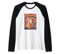 Basenzilla Giant Basenji Dog Monster Movie Parody Raglan Baseball Tee