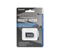 BASEQI UHS-II Aluminum microSD Adapter for 2021 M1 MacBook Pro 14 & 16” (Adapter, Silver)