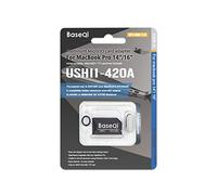BASEQI UHS-II Aluminum microSD Adapter for 2021 M1 MacBook Pro 14 & 16” (Adapter with HDMI Dust Plug, Silver)