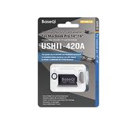 Baseqi UHS-II Aluminum microSD Adapter for 2021 M1 MacBook Pro 14 and 16 Inch (Space Grey + HDMI Dust Cover)