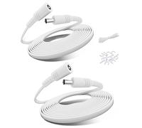 BASESAILOR 12V DC Power Extension Cable 3M/2Pack,Flat 5.5mm x 2.1mm 5521 DC Supply Adapter Long Extender Cord,Female to Male Wire for CCTV,IP Security Camera,DVRs,Tapo Camera C200,C520WS,C510W,C310