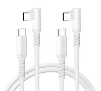 BASESAILOR Right Angle USB C to USB C Cable,90 Degree Type C 60W PD Charger | Fast Charging Cord White,1M 2Pack for AirPods 4 5,iPad 10 Air 5 Mini 7 6,Samsung Note 21 20 10,S26 S25 S24 S23 S22 Ultra