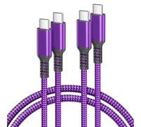 BASESAILOR Samsung Galaxy S25 Charger Cable 2M/2Pack,USB C to USBC 100W Fast Charging Power Cord Lead for Galaxy S24 S23 S22 S21 Ultra,Z Flip Fold,A51 A52 A53 A54 A73 A74 A33 A34,Tab S9 S10,iPhone,17