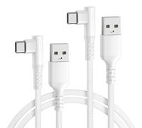BASESAILOR Samsung S24 Plus Ultra Charger Cable 6.6FT 2Pack,Right Angle Fast USB to USB C Charging Cord for MacBook Pro 2024 2023 2022 Air M3 M2 M1,Samsung A15 A14 A13 A55 A54,iPhone,Z Flip Fold 5,17