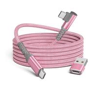 BASESAILOR USB C to USB C 100W Cable with USB Adapter 2M,Right Angle Fast Charging PD Charger Cord for iPhone 16 15,Mac,iPad 10 Air 5 4 Mini 6,Samsung Galaxy S24 S23 A54 A14 A34,Note,Z Fold Flip 5