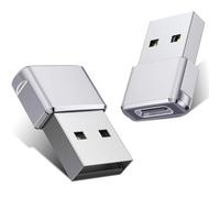 BASESAILOR USB to USB C Adapter 2Pack,Type C Female to A Male Cable Connector for Apple Watch Ultra iWatch 7 8,iPhone 16 Plus Pro Max 15 14 13,AirPods 4th,iPad 10 Air 4 5,Samsung Galaxy S22 S23 S24