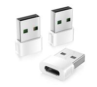 BASESAILOR USB to USB C Adapter 3Pack,iPhone 17 Air 16 Car Charger Plug,Type C Female to USBA Male Block Converter for New Apple 16e 15 14 Pro Max Plus,Airpod 4/Pro 3,iPad Mini 7,iWatch 11,Galaxy S25