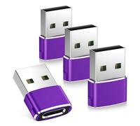 BASESAILOR USB to USB C Adapter 4Pack,Type C Female to USB A Male Charger Connector for Apple iPhone 17 16 15 14 13 12 11,iPad 8th 9th 10 10th Air 4 4th 5 5th Mini 6th Gen,Samsung Galaxy Z Flip Fold 5