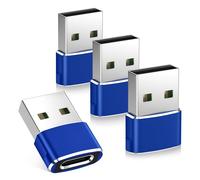 BASESAILOR USB to USB C Adapter 4Pack,Type C Female to USB A Male Charger Connector for Apple iPhone 16 Pro Max 11 12 13 14 15,iPad 8th 9th 10 10th Air 4 4th 5th Mini 6,Samsung Galaxy Z Flip Fold 5 4