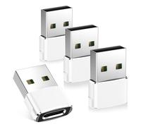 BASESAILOR USB to USB C Adapter for iPhone 16 15 Pro Max Car Charger Adapter 4 Pack,USBC Female to USB A Male Cable Converter for Apple Watch iWatch 10 9 8,iPhone 14 13 12 11,iPad Mini 7,AirPods,17