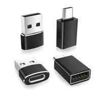 BASESAILOR USB to USB C Adapter with USBC Male to USB A Female 3.0 4Pack,Thunderbolt 4 3 OTG Charger Converter for MacBook,iPhone 17 16e 16 15 14 13 Pro Max,iPad Air Mini,Samsung Galaxy S25 S24 Ultra