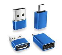 BASESAILOR USB to USB C Adapter with USBC Male to USB A Female 3.0 4Pack,Thunderbolt 4 3 OTG Charger Converter for MacBook,iPhone 17 16 15 14 13 Plus Pro Max,iPad Air Mini,Samsung Galaxy S23 S22 Ultra