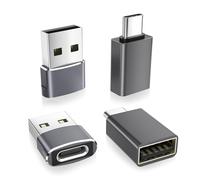 BASESAILOR USB to USB C Adapter with USBC Male to USB A Female 3.0 4Pack,Thunderbolt 4 3 OTG Charger Converter for MacBook,iPhone 17 16 15 14 13 Plus Pro Max,iPad Air Mini,Samsung Galaxy S24 S23 Ultra