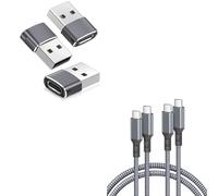 BASESAILOR USB to USBC Adapter Bundle with 100W Type C Charger Cable for iPhone 17 16 15 Pro Max Plus,Apple iPad Air 4th 5th Mini 6th Gen,Samsung Galaxy S24 S23 S22