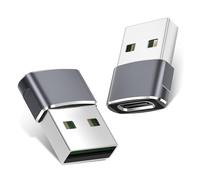 BASESAILOR USB to USB C Adapter for Apple iPhone 16 15 Pro Max 2 Pack,Type C Female to USB A Male Cable Charger Converter for iWatch 10,iPhone 14 13 12 11,iPad,Air Mini,Samsung Galaxy S24,Z Fold Flip