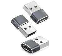 BASESAILOR USB to USB C Adapter for Apple iPhone 16 Pro Max Charger Adapter 3 Pack,Type C Female to USB A Male Cable Connector for iWatch 10,iPhone 15 14 13 12 11,iPad Air Mini,Galaxy S24,Z Fold Flip