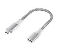 BASESAILOR USB Type C Extension Cable 0.2M for iPad 10 Air,USB C 3.1 3.2 Gen2 10Gbps Male to Female Extension Charging Cable for MacBook Pro M3 M4,iPad Pro 4 5 Mini 7,Dell XPS 15 13,iPhone 17 16 Pro