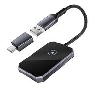 BASESAILOR Wireless CarPlay Adapter Android Auto Dongle,Car Play Convert for Factory Wired to Wireless for iPhone 16 15,Andriod 11+,2024 New Upgraded Bluetooth Compatible with Apple iOS 10+