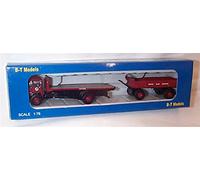 basetoys Leyland Beaver flatbed & dropside trailer British Road Services truck 1.76 railway scale model