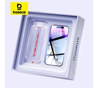 Baseus 0.4mm Corning Tempered Glass for iPhone 17 16 15 14 13 Pro Max Plus Screen Protector Anti-Peeping Auto Installation Film HD Glass