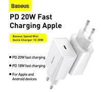 Baseus 1C 20W Speed Mini Quick Charger - White (EU)