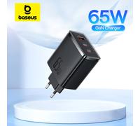 Baseus 65W GaN Charger PD Charge Type C USB Charger Support QC Portable Fast Charger For iPhone 17 16 15 14 13 12 Laptop Charger