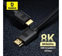 Baseus 8K HDMI-compatible Cable for Xiaomi Mi Box 8K/60Hz 4K/120HZ 48Gbps Digital Cable for PS5 PS4 Laptop TV Monitor Projectors PVC 8k HD Cable
