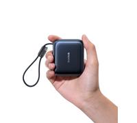 Baseus AC22 Mini Powerbank 10000 mAh, 45 W PD Power Bank Small with Integrated USB-C Cable, External Mobile Phone Batteries in Pocket Size for iPhone 17/16/15, Samsung S26/S25 Ultra, iPad, Pixel 10/9
