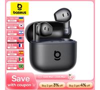 Baseus Bass BS2 Lite True Wireless Earbuds Bluetooth 6.0 Semi-in-Ear Earphones 2-Mic AI ENC 40H Playtime IP55 SuperBass Ear buds Galaxy Blue