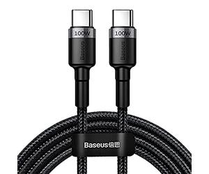 Baseus Blitzaufladung PD2.0 100 W USB for Type C Kabel (20 V 5 A) 2 m Grey/Schwarz