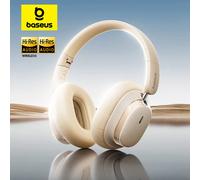 Baseus Bowie H1s Wireless Headphones Bluetooth 5.4 Noise Canceling 46dB Over Ear Headset Hi-Res Spatial Audio Earphone 120H Time EH10 NC White