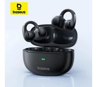 Baseus Bowie MC1 Ear Clip Wireless Earphones Bluetooth 5.4 Open-Ear Headphones Clip-On Sports Earbuds IP57 Waterproof AI-Bass Black