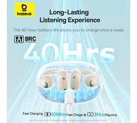 Baseus Bowie Series MC1 OL Open True Wireless Bluetooth Earphones Starlight White