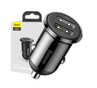 Baseus Car Charger Cigarette Lighter 2x USB 4.8A Universal Vehicle Black