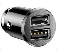 NEW BASEUS 3.1A Dual USB In-Car Charger, Black or White. 2 YEAR UK G'TEE