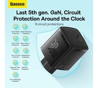 Baseus Charger 30W GaN5 Compact Fast USB-C PD Black